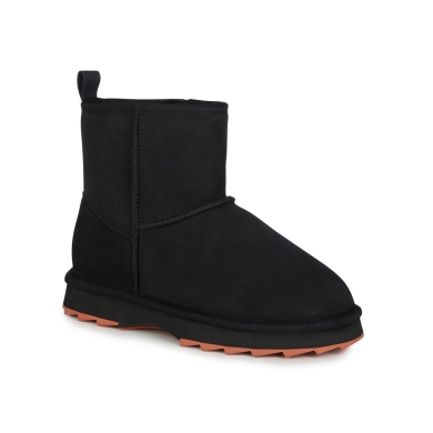 EMU Australia Winterstiefel Sharky Mini (Schafsfell, gezähnte Gummiaußensohle) schwarz Damen